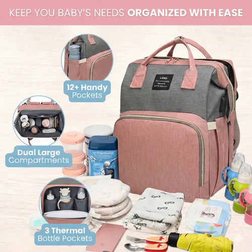 Bio-Shield™ Diaper Bag | Portable Baby Changing Station